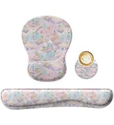 WINTOJO Wrist Rest Support for Mouse Pad Keyboard Set Circle Coaster Gaming Mouse Pad Ergonomic G...