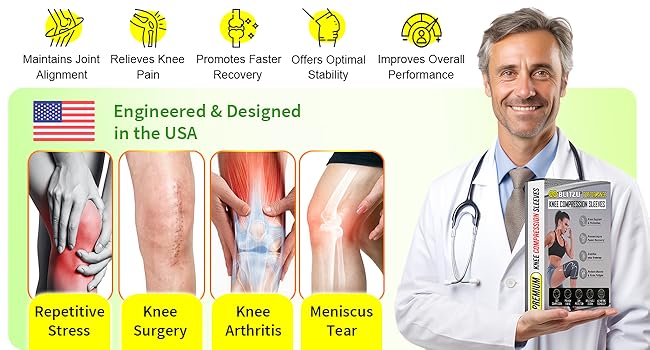 knee brace knee compression sleeves for men women support