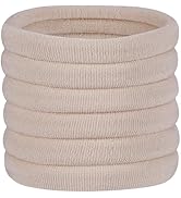 60 Pcs 2 Inch Blonde No Damage Hair Ties for Women Thick Hair, Large Soft Seamless Nylon Fabric E...
