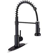 Kitchen Faucets with Pull Down Sprayer Commercial Industrial Stainless Steel Single Handle Single...