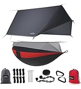 Sunyear Camping Hammock, Portable Double Hammock with Net, 2 Person Hammock Tent with 2*10ft Stra...