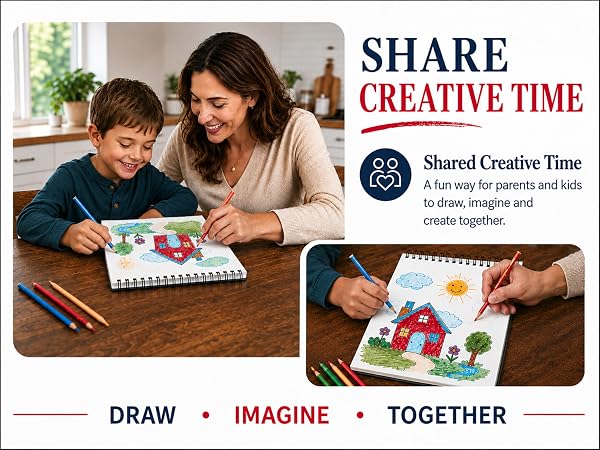 This art drawing pad gives parents and kids a shared space to draw, imagine and create together.