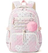 WOBAGMEN Backpack for Women,Cute Quilted Backpack with Multi-Pocket, Lightweight Anti Theft Bookb...