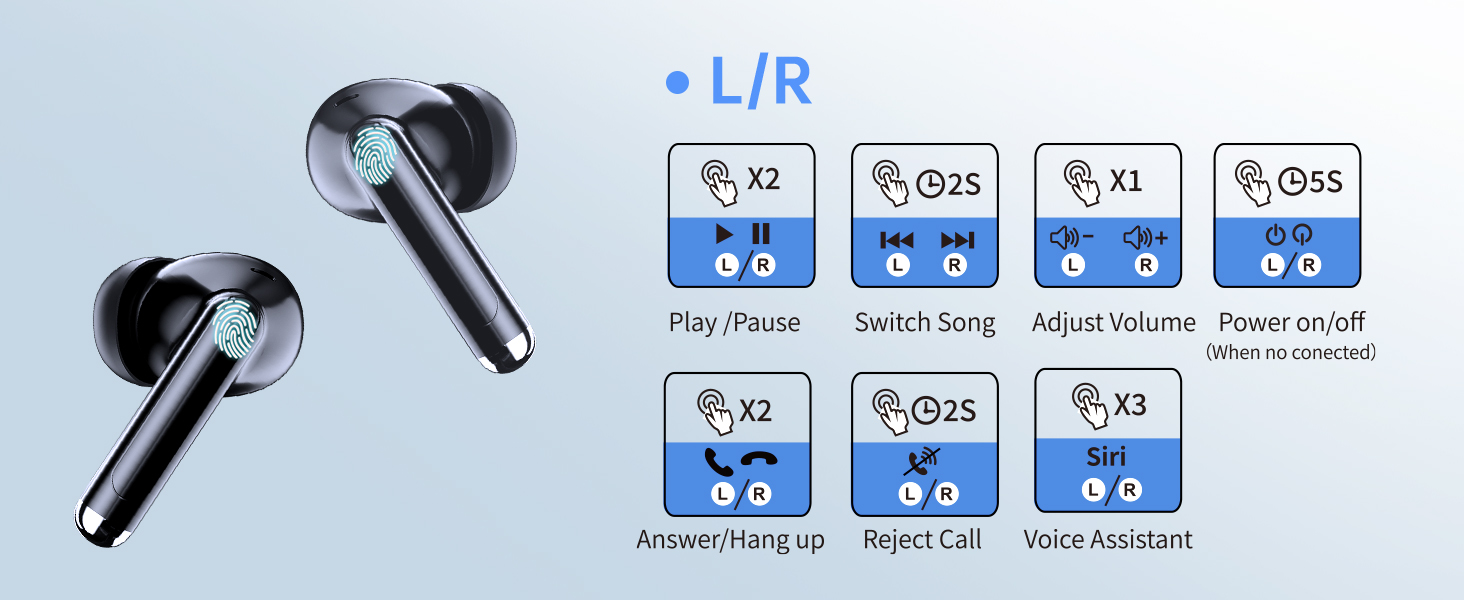Smart Touch Bluetooth Headphones