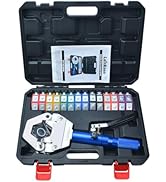 Hydraulic AC Hose Crimper 71500 with Snap-On 7 Dies, Manual Handheld A/C Hose Crimper Kit for AC ...