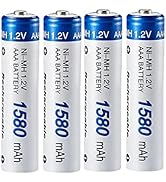 Cotchear 1580mAh AAA Rechargeable Battery, 4-Pack 1.2V AAA Rechargeable Ni-MH Batteries - Recharg...