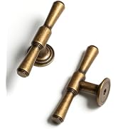 BEILEIOU Antique Brass Cabinet Knobs Single Hole Vintage Drawer Knobs Zinc Alloy Handles Kitchen ...