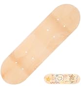 DIY Blank Skateboard Deck for Kids, 7-Layer Maple Wood, Double-Sided Graffiti Board, 16.92 X 4.92...