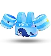 SULIFEEL Kids Swim Vest Toddler Floaties for 20-66 Pounds Girls and Boys, with Removable Arm Wate...