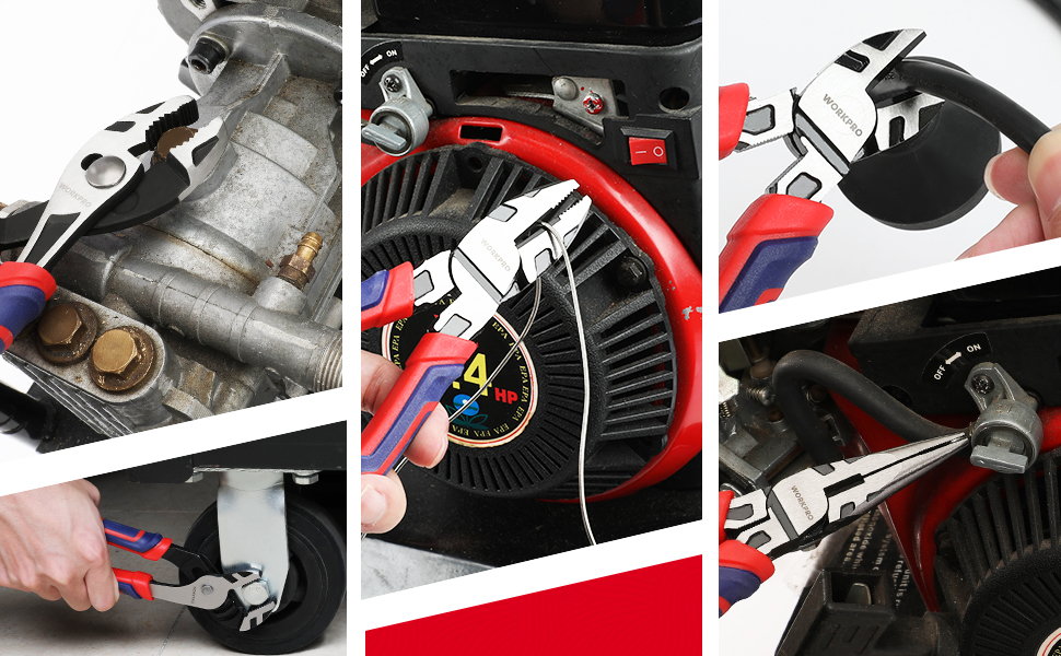 pliers tool set for mechanics plyers diagonal tongue groove slip joint wire needle nose joint 