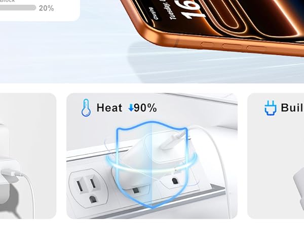 30w 40w iphone 17 16 15 charger fast charging block cable cord 10 ft long iphone usb c charger