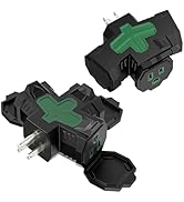 K KASONIC - Electrical Multi-Outlet, 3-Way Indoor Outdoor Adapter with Protective Cover, ETL List...