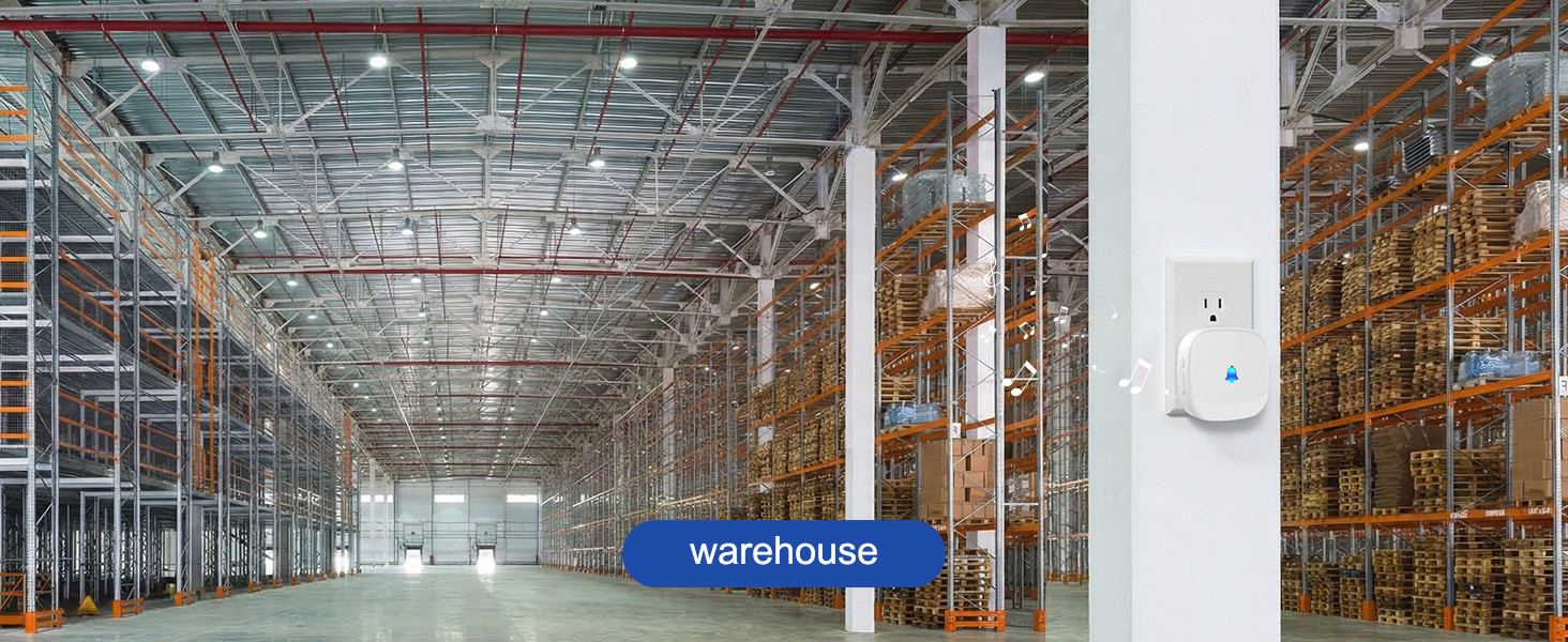 Wireless doorbell for warehouse