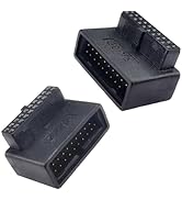 WENZIYAXU USB 3.0 19 Pin Internal Header 90 Degree Adapter, USB 3.0 90 Degree Up &amp; Down Angle Mot...