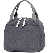 Bluboon Lunch Bag for Women Men Cute Corduroy Lunch Tote Bags Reusable Insulated Lunch Box Large ...