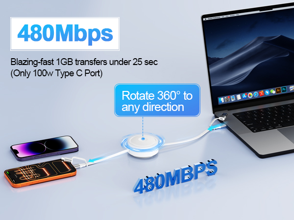 USB-C + Lightning Cable