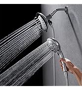 INAVAMZ Shower Heads with Handheld Spray Combo: 7.2" Rain Shower Head &amp; Handheld Shower Head 2-IN...