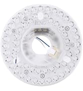 FAUOSWUK 4.92 Inch Ceiling Fan Led Light Replacement, 120V 18W Ceiling Fan Light Kit, 3CCT 3000K ...