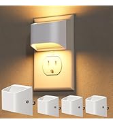 NIORSUN Plug in Night Light, Auto Brightness Sensor Night Light, 3000K Warm White, Ultra-Slim Wal...