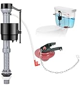 Houpeoro Universal Toilet Flusher Replacement Kit, Black Rubber Float Valve with 2-Inch Flapper, ...