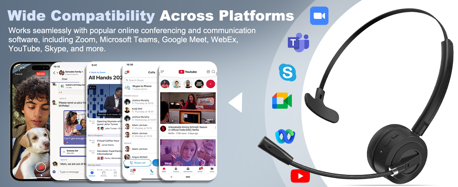 Bluetooth Headset with Microphone H