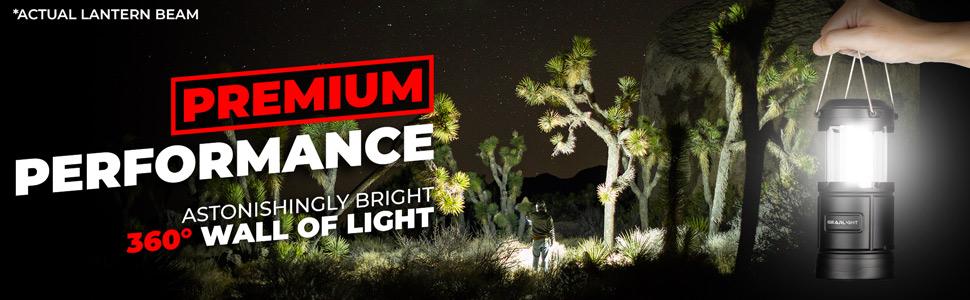 Bright premium performance wall of light for camp campground outdoor woods forest adventures