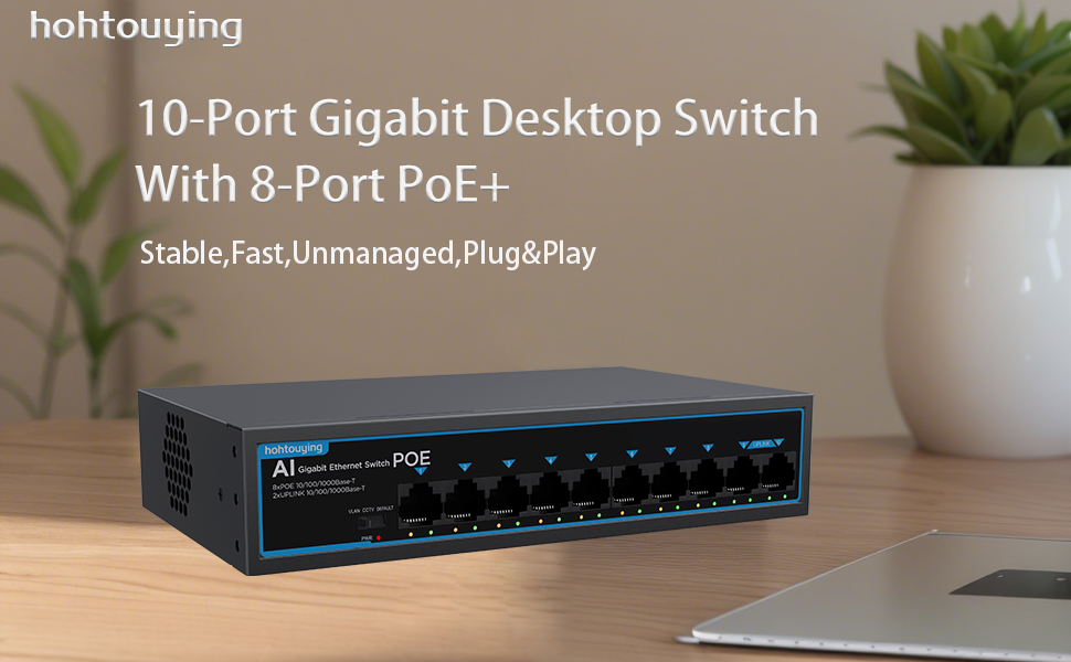 10port gigabit poe switch