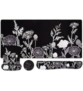 MOSISO Keyboard Mouse Pad Set, Large Gaming Mouse Pad&amp;Keyboard Wrist Rest&amp;Mouse Wrist Rest&amp;Coaste...