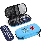 Theluckytag Insulin Cooler Travel Case - Insulated Portable Diabetic Organizer with 2 Reusable Ic...