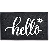 T.HENV Hello Door Mat, Outdoor/Indoor Heavy Duty Non Slip Doormat for Front Door Entance, Outside...