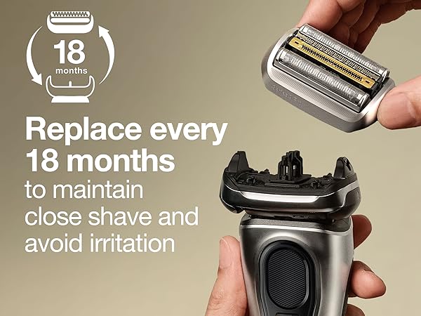replace shaver head every 18 months