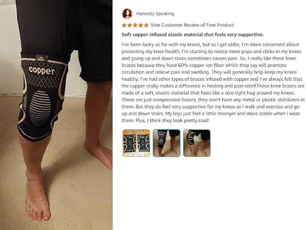 Copper Knee Brace for women men Compression Sleeve