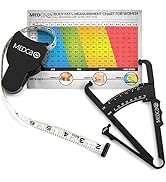 MEDca Body Fat Caliper and Measuring Tape for Body - Skinfold Calipers and Body Fat Tape Measure ...