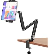 BAISHUN Tablet Desk Mount Stand, 360° Rotating with Adjustable Metal Arms – Foldable, Sturdy Bed ...