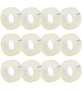 OWLKELA 12 Rolls Transparent Tape Refills, Clear Tape, All-Purpose Transparent Glossy Tape for Of...