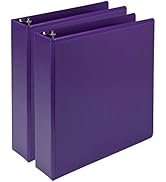 Samsill Plant Based Durable 2 Inch 3 Ring Binders, Made in The USA, Fashion Clear View Binders, U...