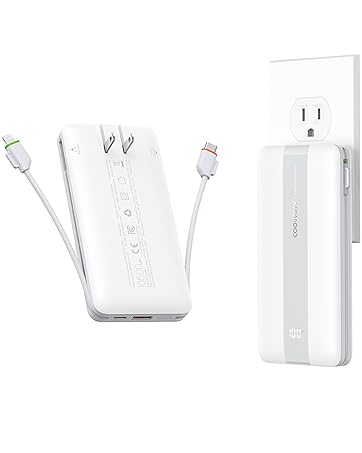 Fast Charging Power Bank with Wall Plug-CW2-White