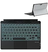 Qulose Keyboard Case for Surface Go (3/2/1) - Black, 7 Color Backlight, Magnetic Detachable, Rech...