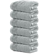 Tens Towels Pack of 6 Hand Towels, 100% Cotton, Lighter Weight, Quick to Dry, 16 x 28 Inches, Sup...