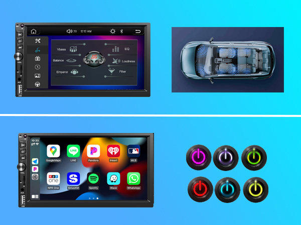 Stylish LED Buttons &amp; EQ Settings