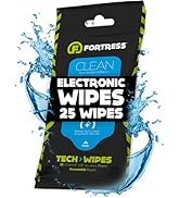 Fortress Electronic Wipes (25 ct.) To-Go Tech Wipes for Screens, Phones, Keyboards, TV Monitors, ...