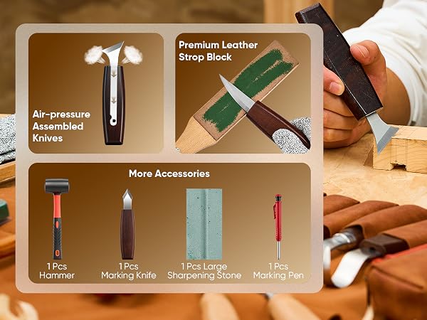 Deluxe Wood Carving Kit 25 Piece Wood