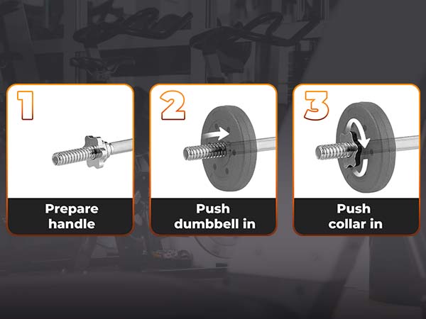 thread dumbbell handle weight bar