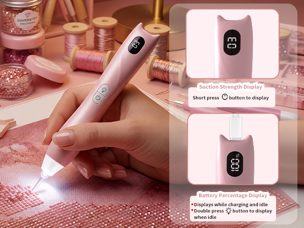 electric diamond art vacuum pen