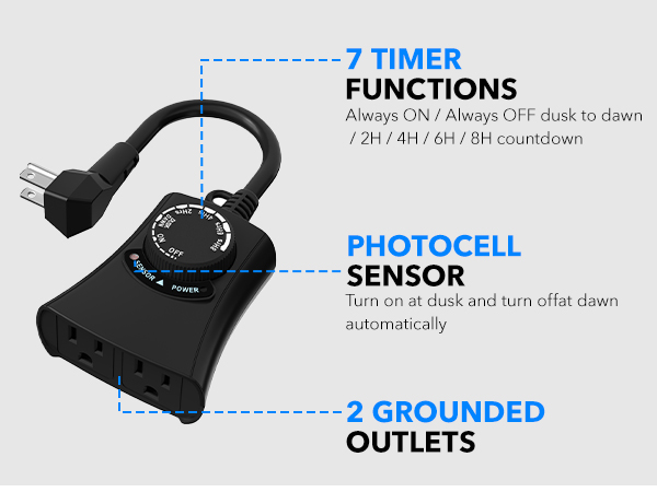 dusk to dawn timer for outdoor lights