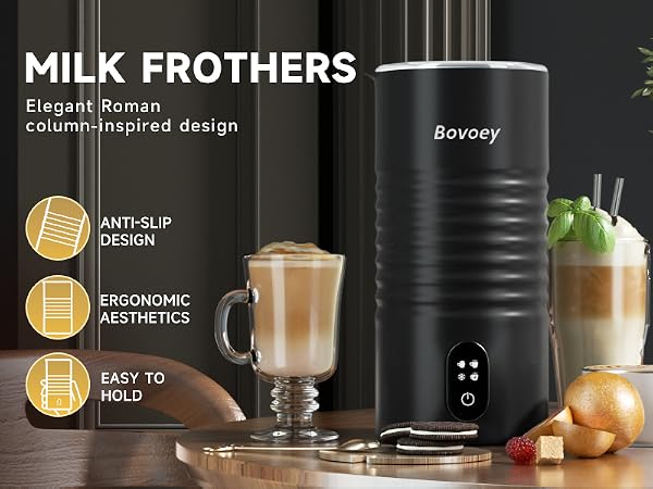 Features include elegant Roman column design, non-slip design, ergonomic aesthetics, and easy grip.