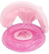 Rightlee Mermaid Pool Float (Light Green with seat/Pink Color with seat &amp; Sun Shade) Summer Kid I...