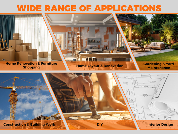Series of architectural or outdoor space images with orange overlay effect. Shows various building exteriors and outdoor environments.