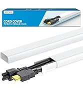 Yecaye 142in Wall Cord Hider for 2-3 Cords, On-Wall Cord Cover Channel, Cable Concealer, Cable Co...