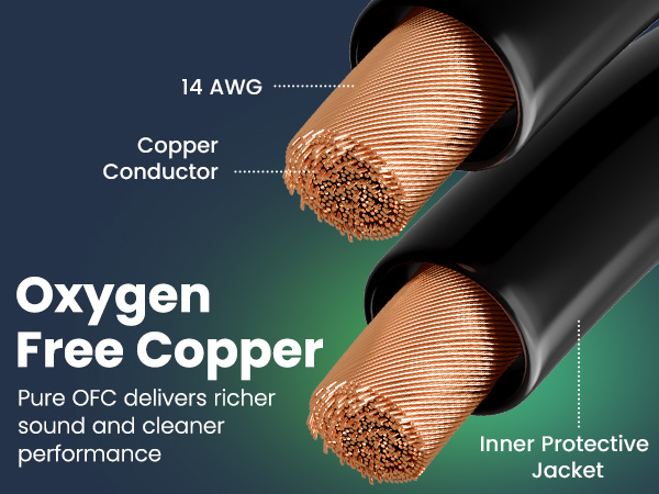 Oxygen Free Copper Pure OFC delivers richer sound and cleaner performance